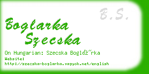 boglarka szecska business card